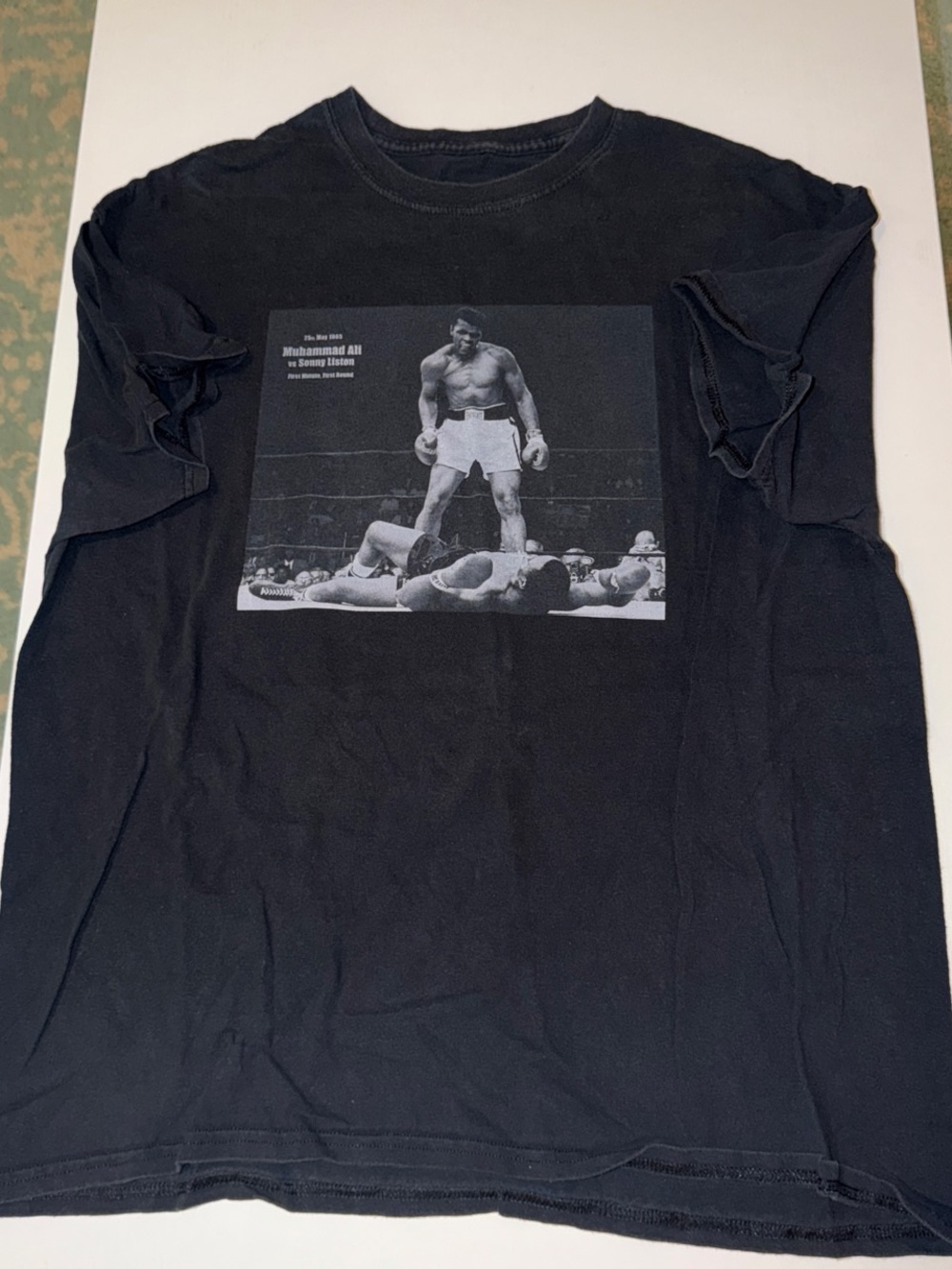 Black Graphic Muhammad Ali Boxing Tee - Unbranded